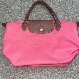 LONGCHAMP Le Pliage Small Pink Nylon Tote Bag